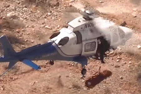 Virales: un helicptero fue a rescatar a una abuela y casi la mata