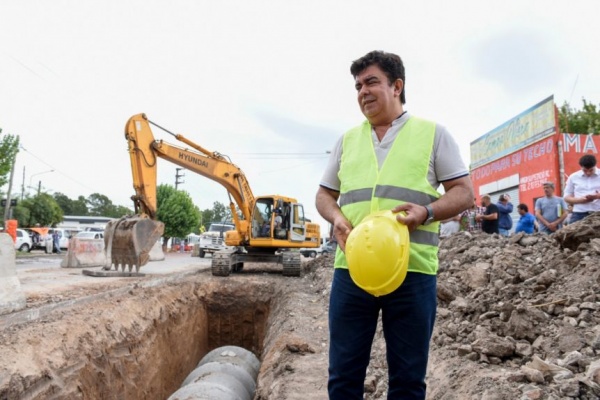 Ampliar Espinoza supervisó las obras del Mega Plan Hidráulico