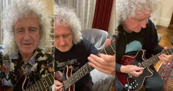 Brian May, el guitarrista de Queen, ensea a tocar 