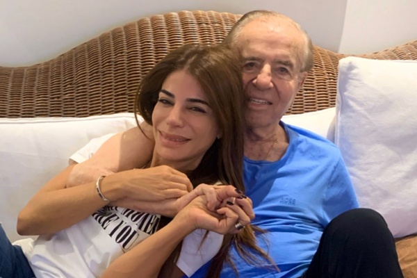 Zulema Menem salud a su padre, quien recibe los 90 aos internado