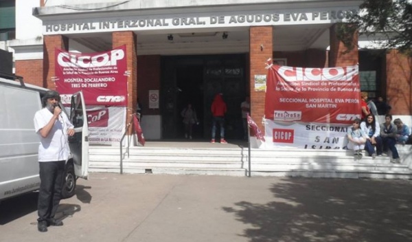 Ampliar Paro en hospitales bonaerenses